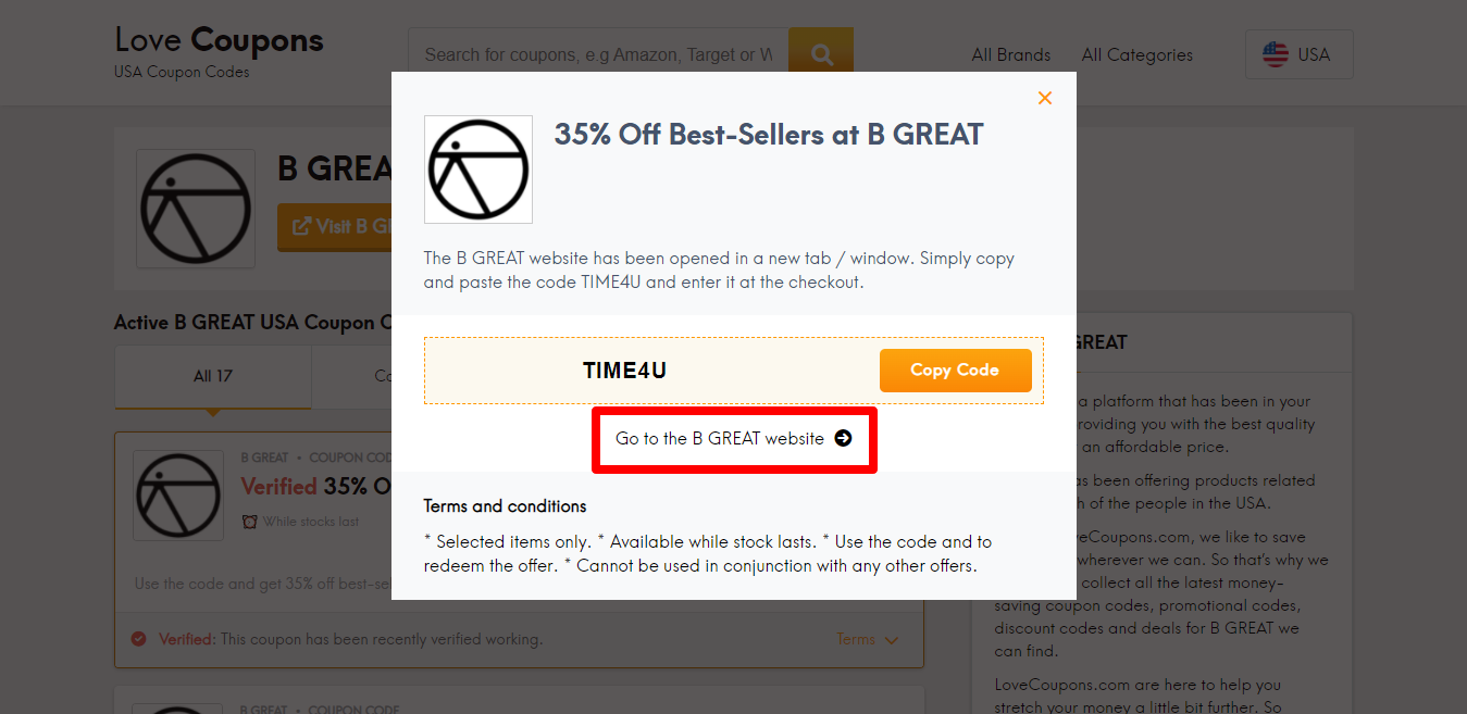 B GREAT website