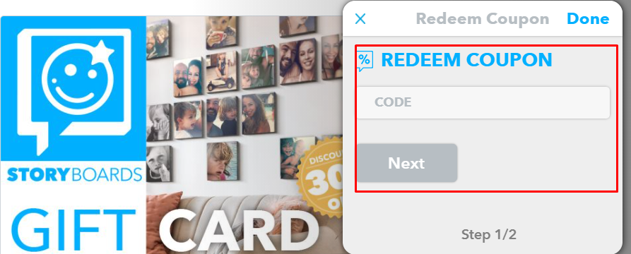 How do I use my StoryBoards redemption code?