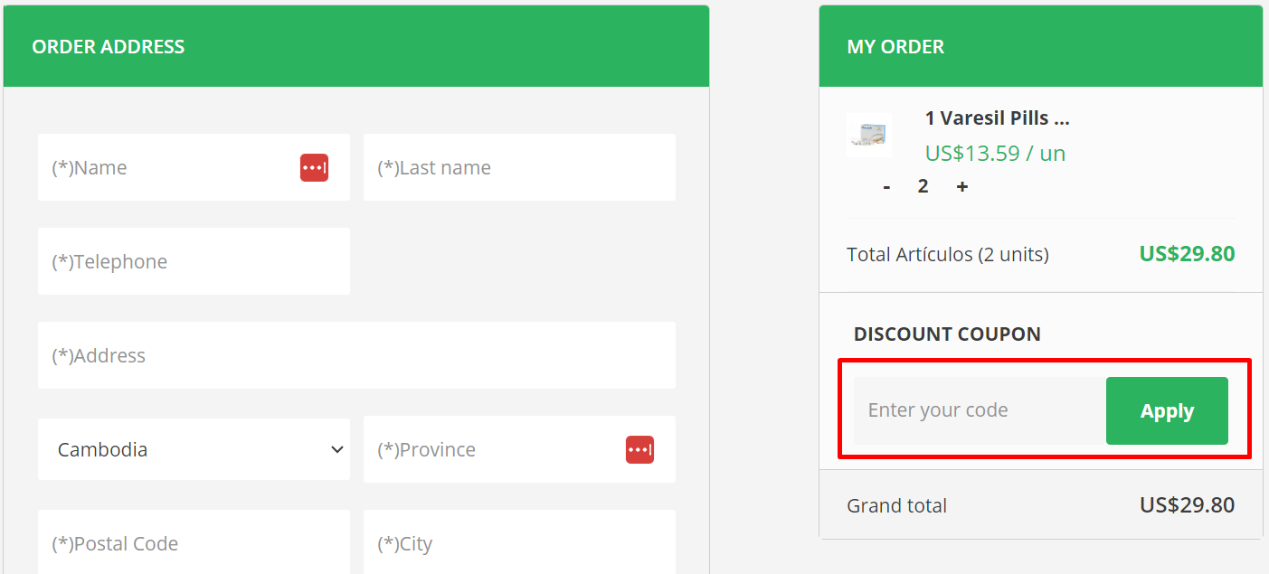How do I use my 500Cosmetics discount code?