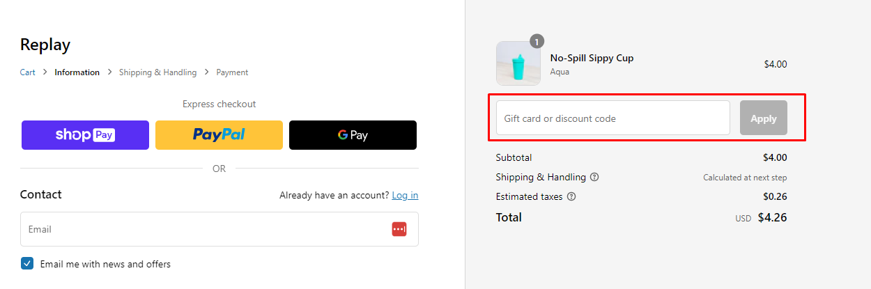 How do I use my Replay Recycled discount code?
