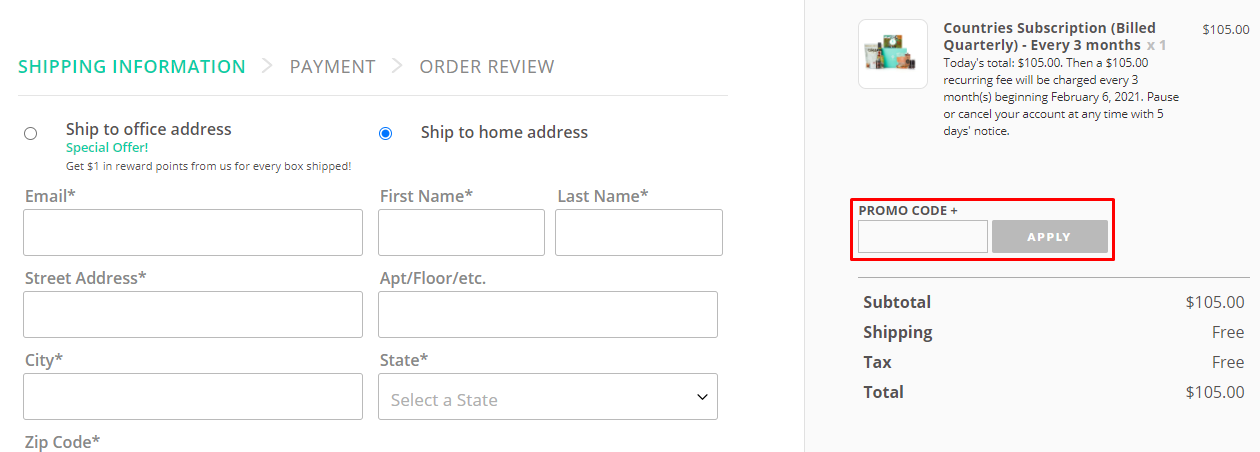 How do I use my Try The World promo code?