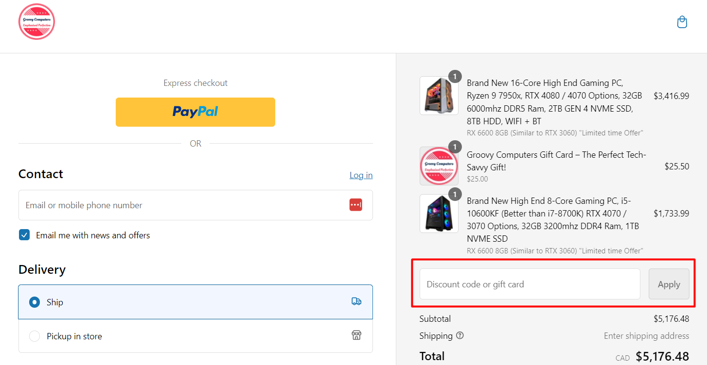 How do I use my Groovy Computers discount code?