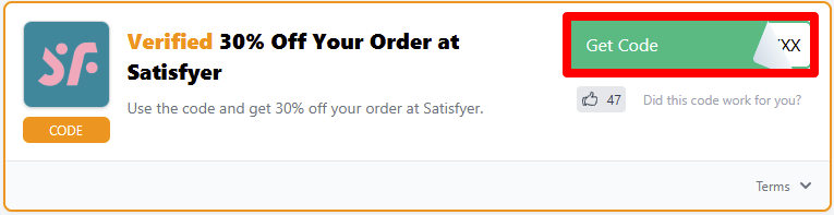 Click on 'Get Code' to reveal your voucher code