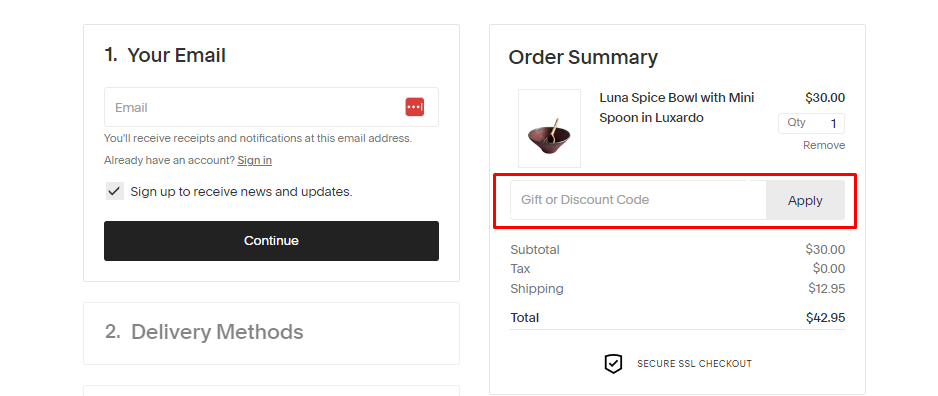 How do I use my Gina DeSantis Ceramics discount code?