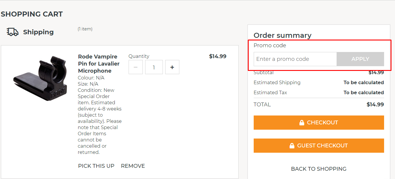 How do I use my Henrys promo code?