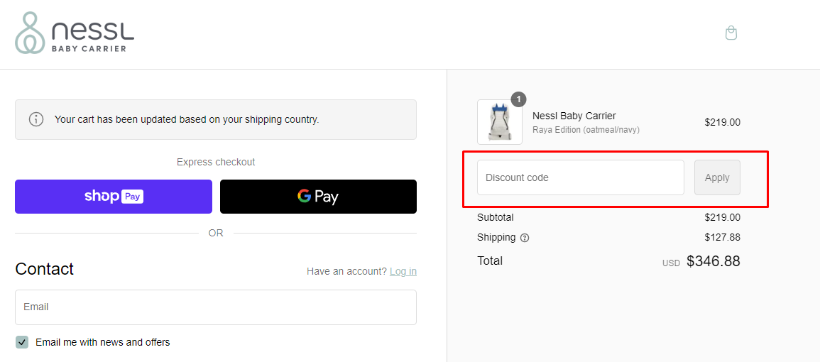 How do I use my Nessl coupon code?