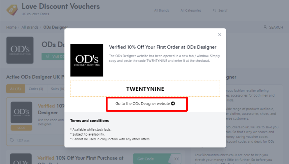 Verified 10 Off ODs Designer Discount Code August 2024