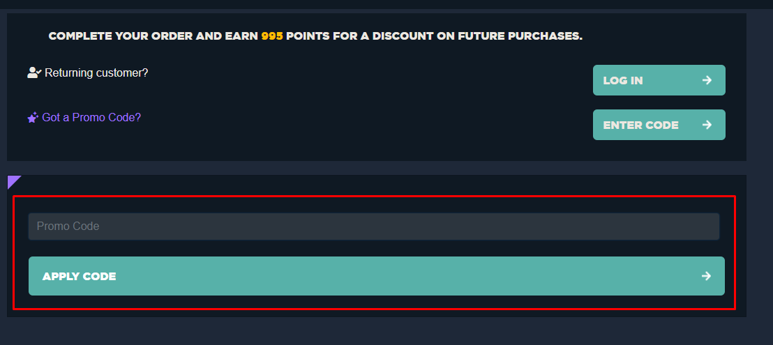 How do I use my Gaming Giveaway promo code?