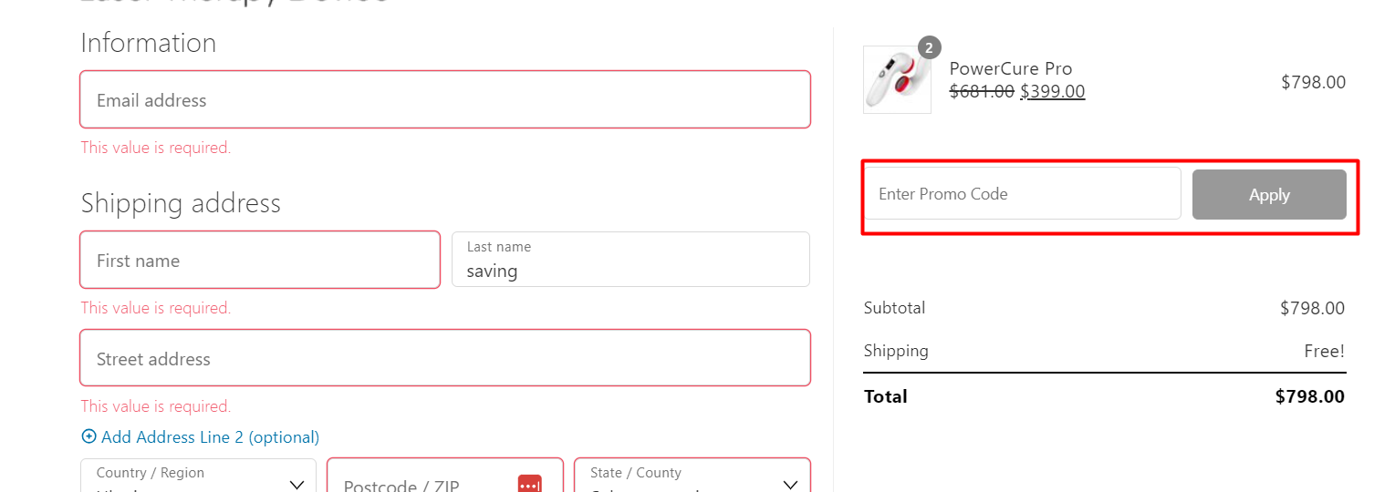 How do I use my PowerCure Europe promo code?
