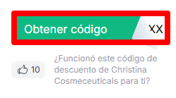 código para copiar y obtenr un descuento de christina cosmeceuticals
