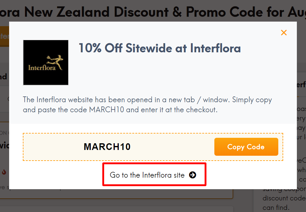go to Interflora site NZ