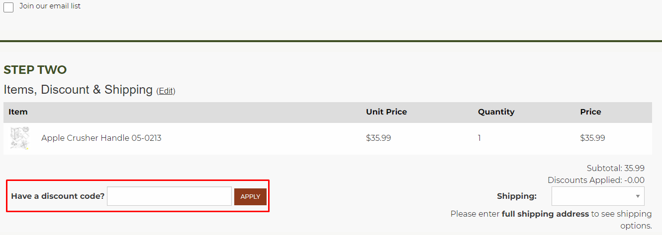 How do I use my Weston discount code?