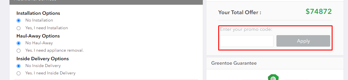 How do I use my Greentoe coupon code?