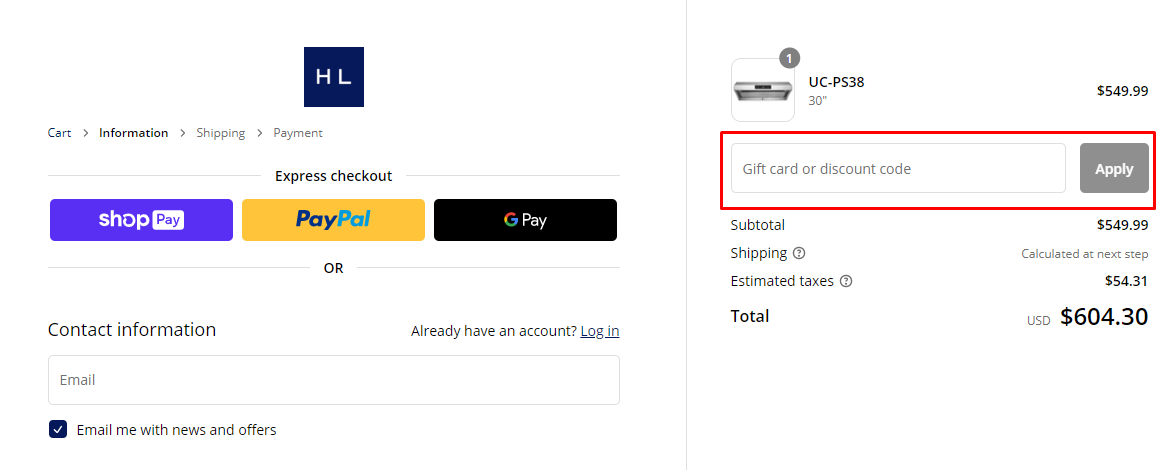 How do I use my Hauslane discount code?
