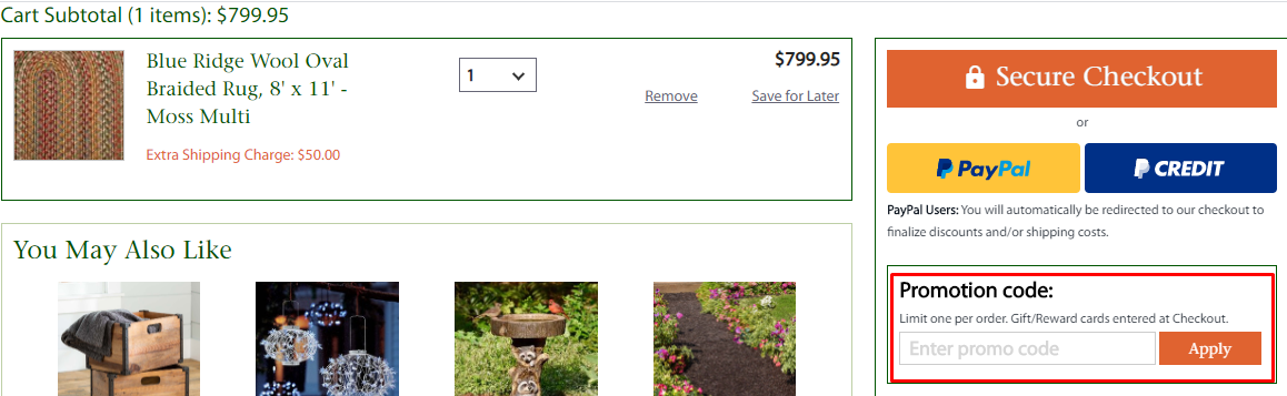 How do I use my Plow & Hearth promotion code?