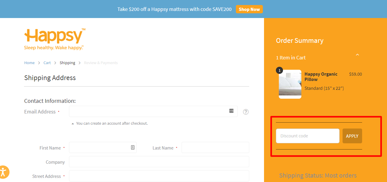 How do I use my Happsy discount code?