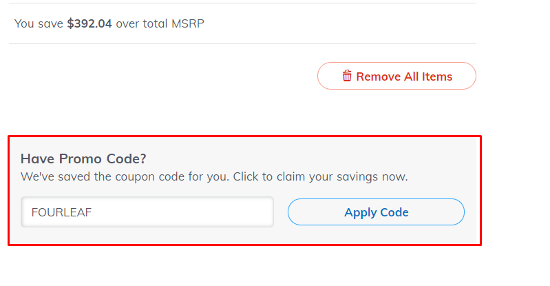 How do I use my CompAndSave promo code?