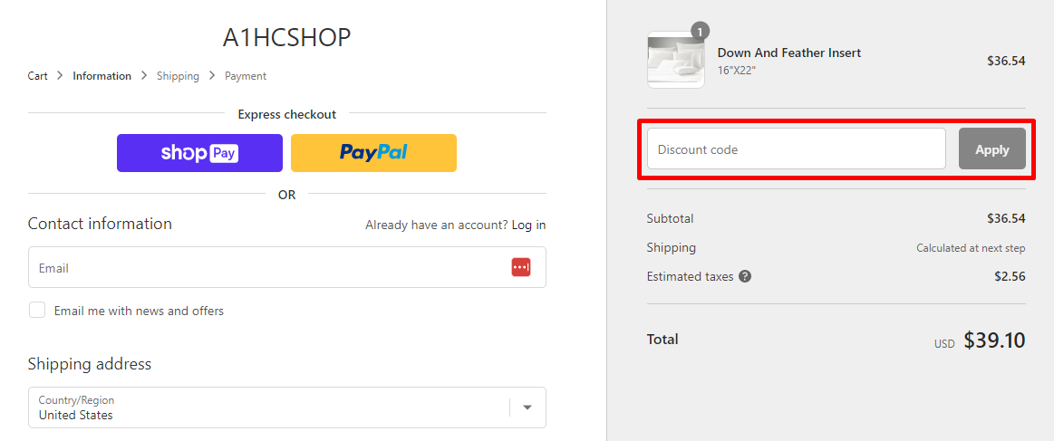 How do I use my A1HC discount code?