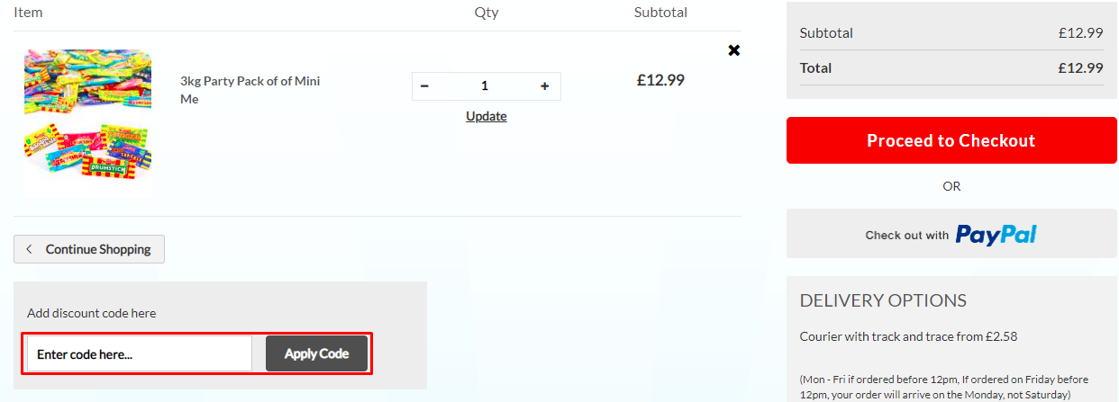 How do I use my Swizzels discount code?