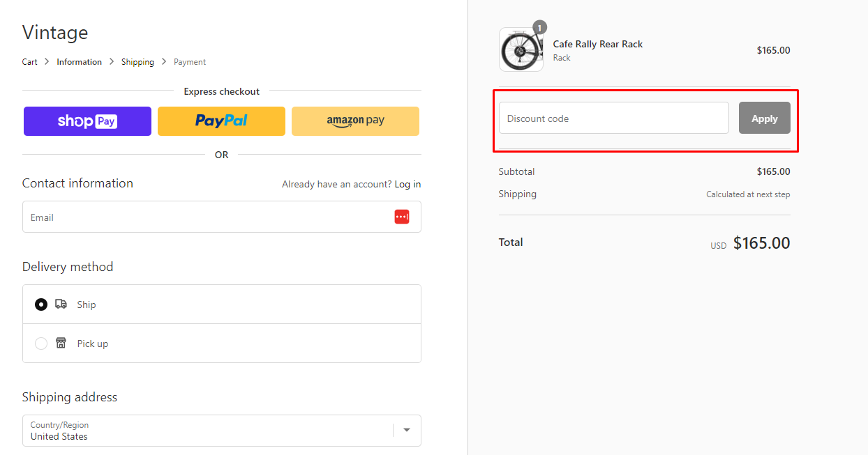 How do I use my Vintage Electric discount code?