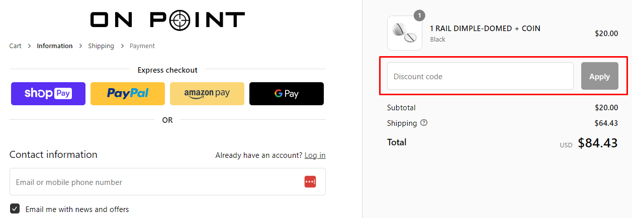 How do I use my On Point Golf discount code?