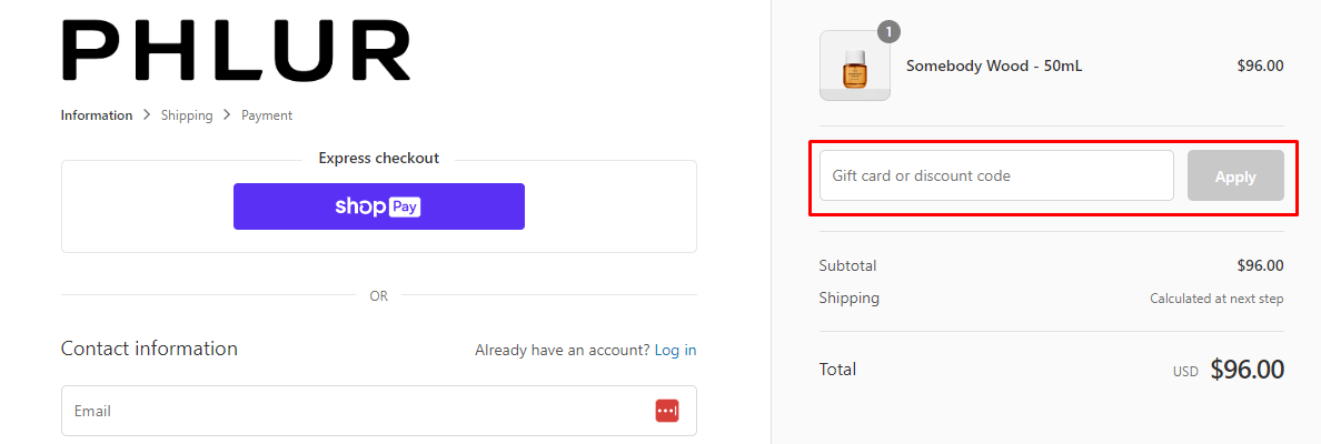 How do I use my PHLUR discount code?