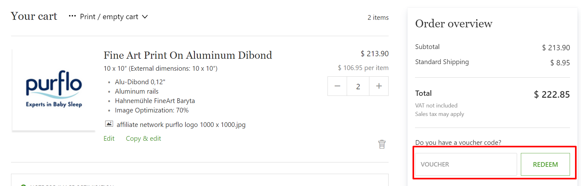How do I use my WhiteWall voucher code?