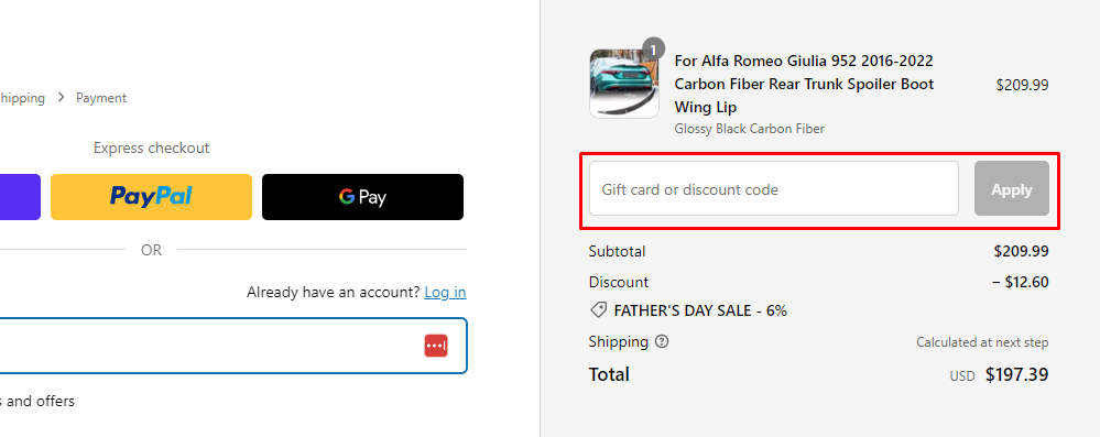 How do I use my Ahacarbon discount code?
