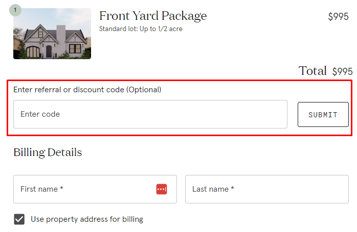 How do I use my Yardzen discount code?