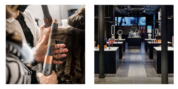 imagen de la web de dyson de sus productos de color negro