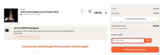 A box where you enter your Alensa promo code