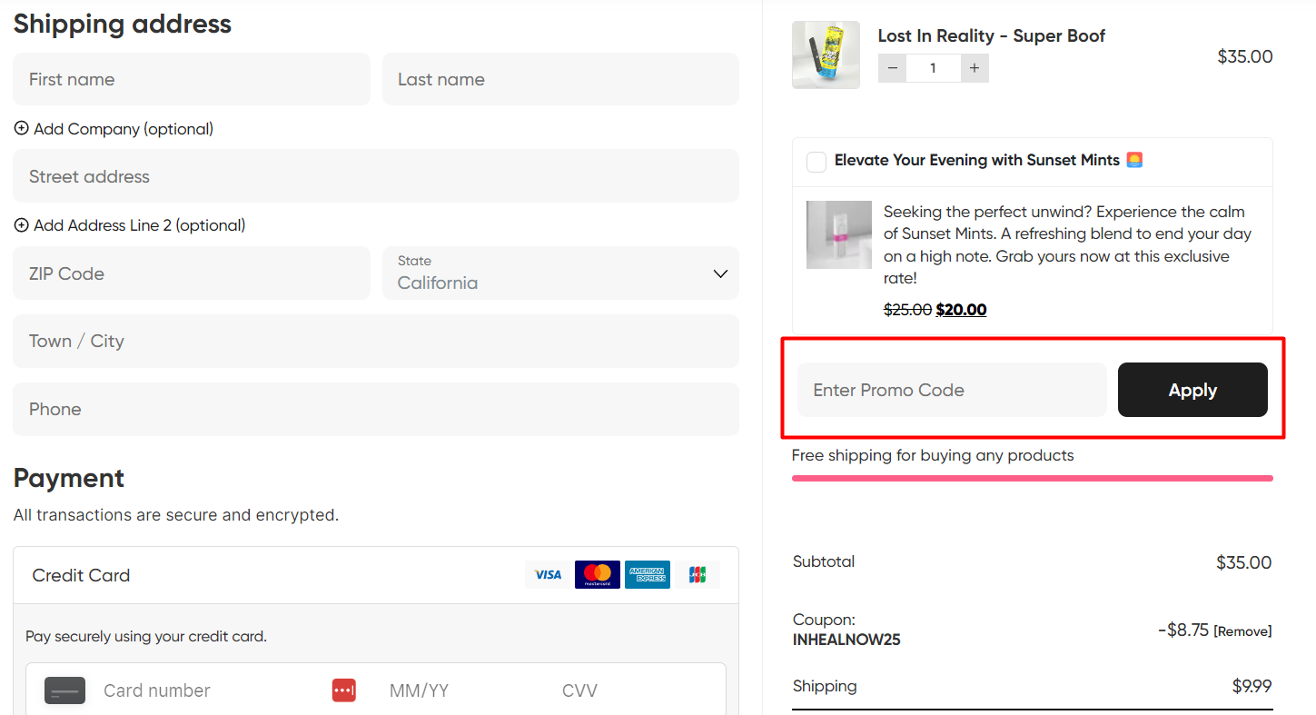 How do I use my Inheal promo code?