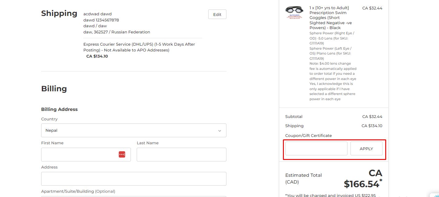 How do I use my Goggles N More coupon code?