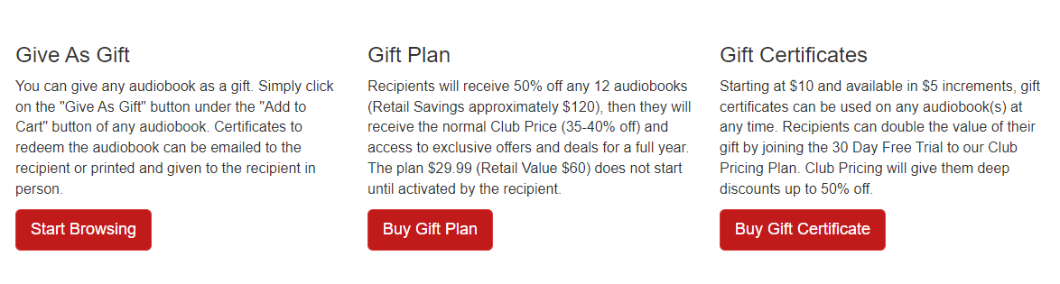 AudioBooksNow gift