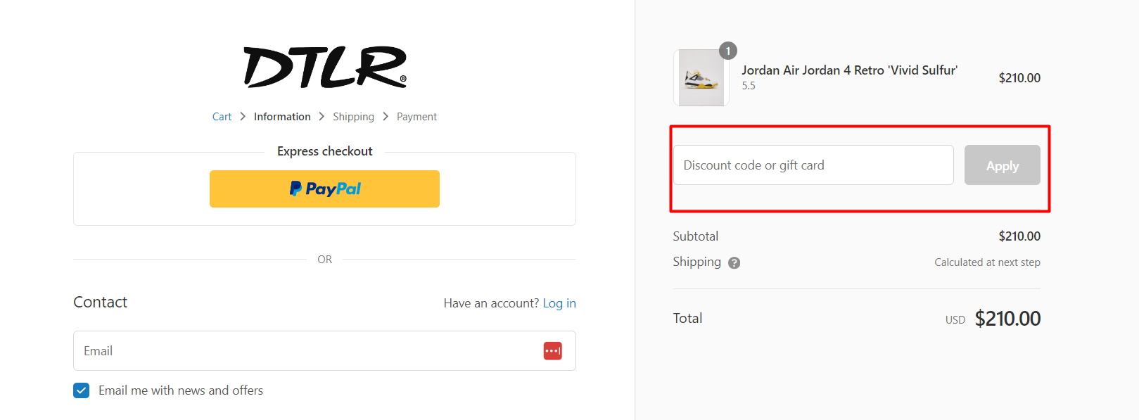 How do I use my DTLR VILLA discount code?