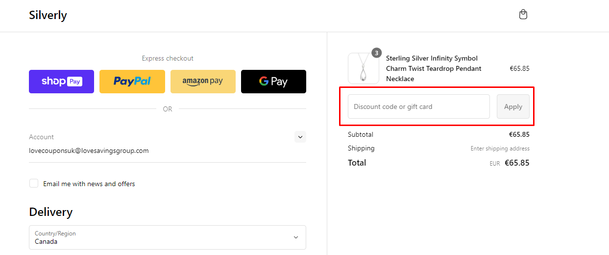 How do I use my Silverly discount code?