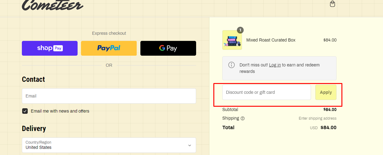 How do I use my Cometeer discount code?