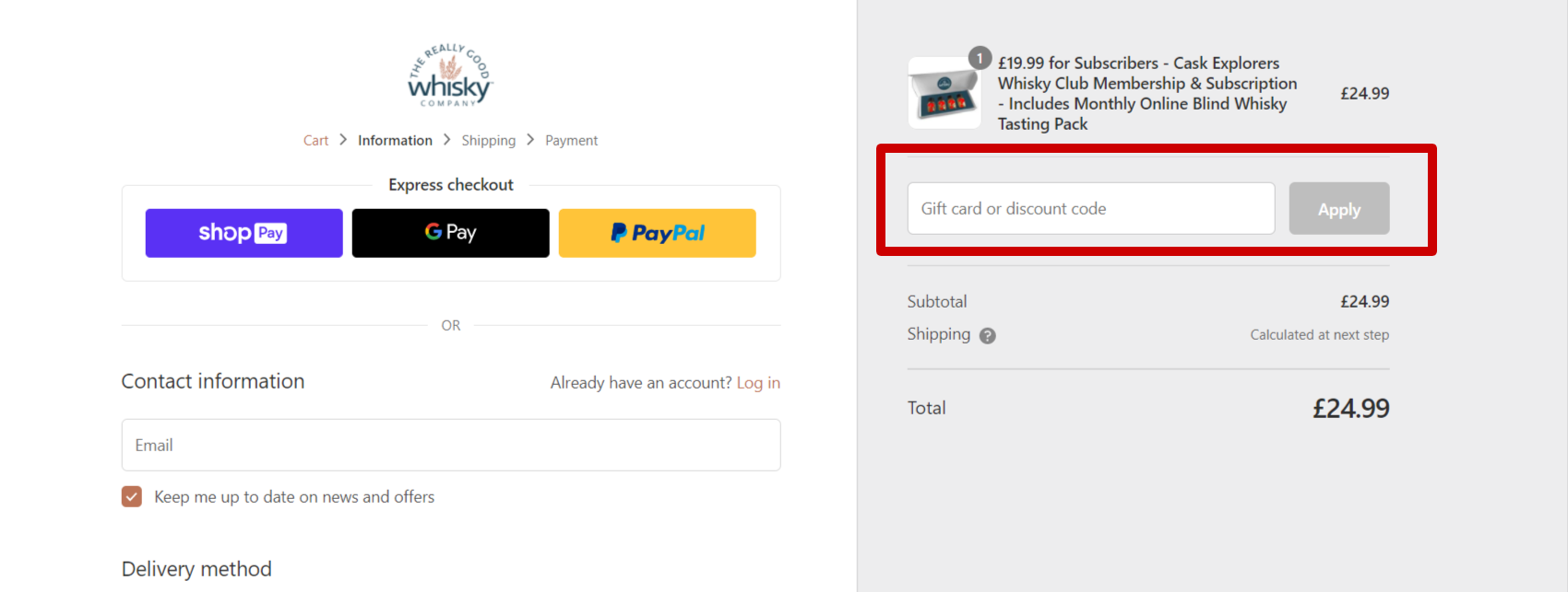 The Really Good Whisky Company Discount Code August 2024