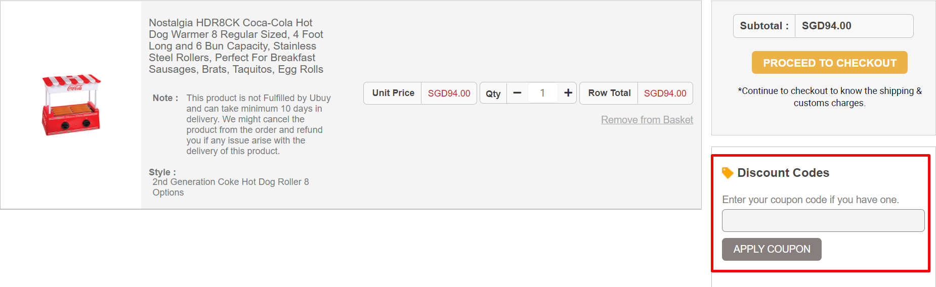 How do I use my Ubuy discount code?