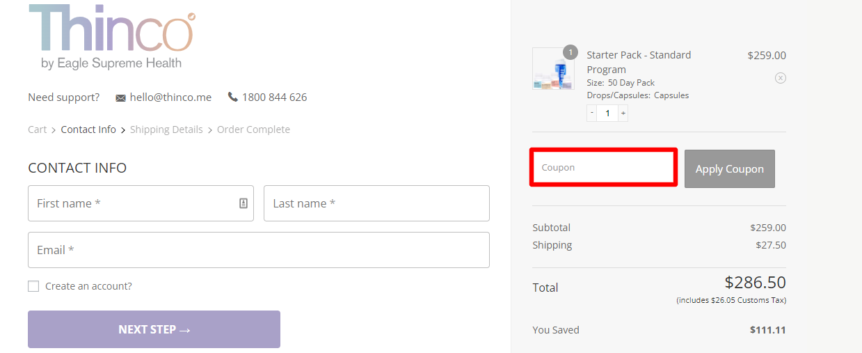 Thinco Coupon Code