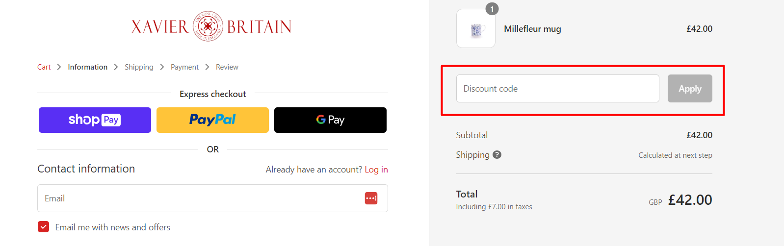 Xavier Britain Promo Codes June 2024