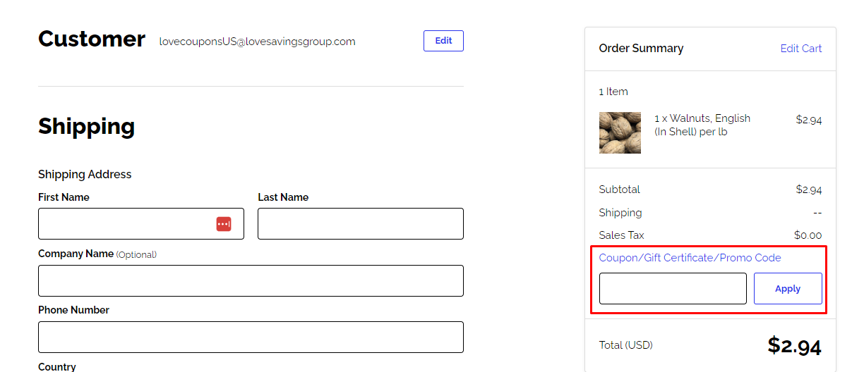 How do I use my anuts.com coupon code?