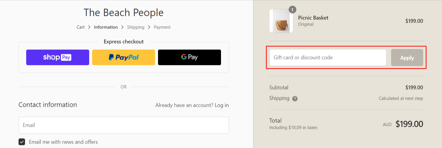 How do I use my The Beach People discount code?