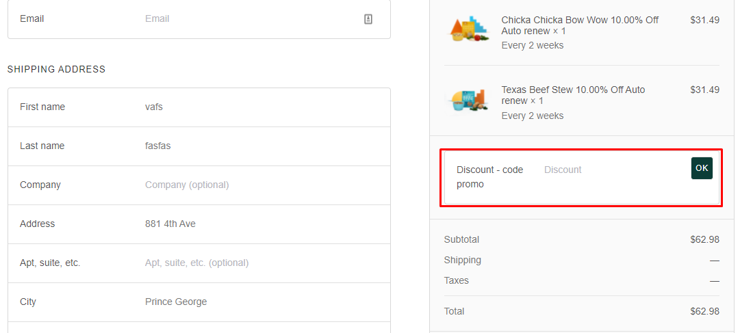 How do I use my A Pup Above discount code?