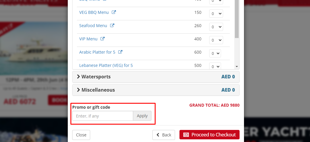 How do I use my Xclusive Yachts promo code?