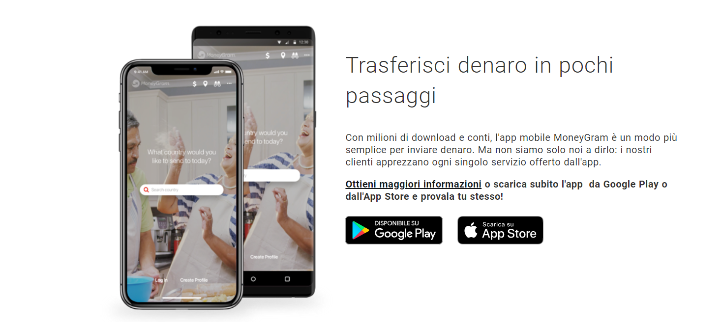app MoneyGram con molti codici promozionali MoneyGram e varie offerte che si possono utilizzare dal sito
