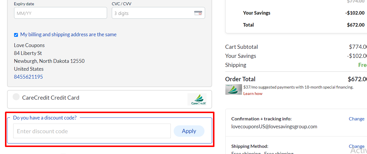 How do I use my FOR EYES discount code?