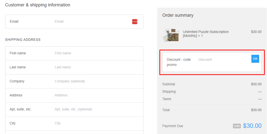 How do I use my Completing the Puzzle discount code?