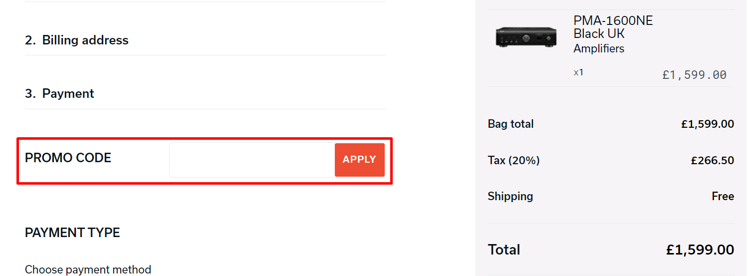 How do I use my Denon promo code?