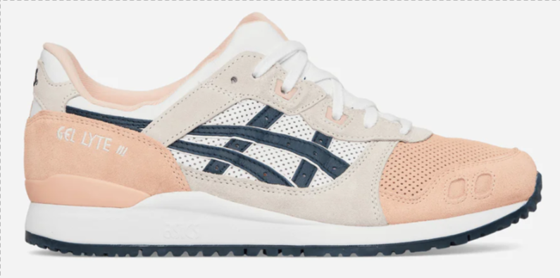 Der GEL-Lyte III von Asics im hellen Pink-Farben als einzelner Schuh in der Seitenansicht